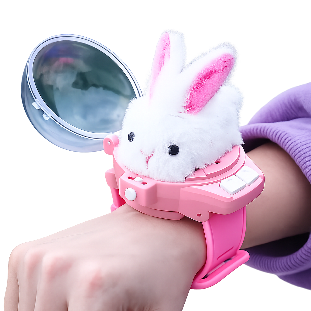 Children RC Car Mini Watch Toys With LED Lights 2.4GHz RC Car Toy Watch Rabbit Crab Racing Toys RC Car Girls Boys Birthday Gift